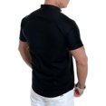 thumbnail image 4 of Baqcunre Polo Shirts For Men Men Summer Solid Stand Collar Short Sleeve Casual Loose Shirt Top Sweatshirt Tops For Men Black XXL, 4 of 6