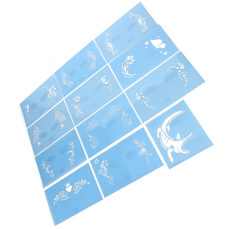 Haofy Face Paint Stencils 12 Sheets Easy to Clean Facial Makeup Template for