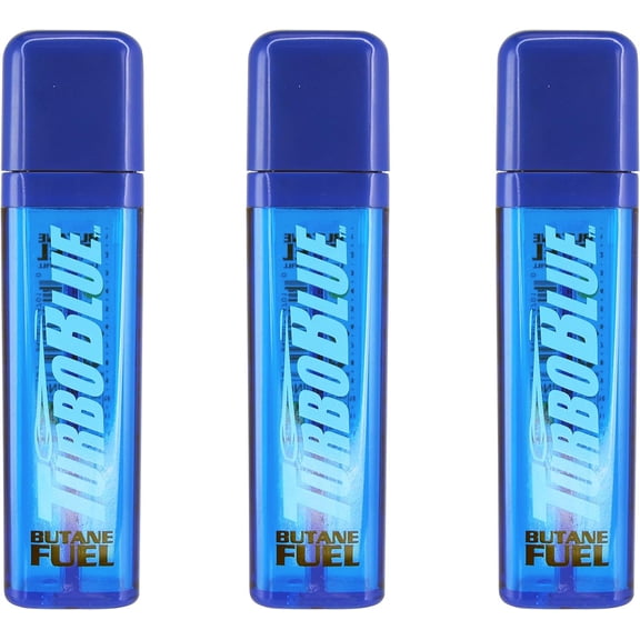 Turbo Blue 18 ml Butane Fuel Refill for Torch Lighters 3-Pack