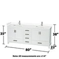 thumbnail image 2 of Wyndham Collection Wcs141480d-Vca-M24 Sheffield 80" Free Standing Double Basin Vanity Set, 2 of 7