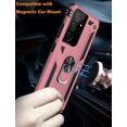 thumbnail image 4 of Entronix for Samsung Galaxy S21 Ultra Heavy Duty Case with Rotating Ring Military Grade Protection with Shockproof Kickstand for S21 Ultra 5G 6.8 inch (Pink), 4 of 7