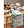 thumbnail image 6 of Boanket Yellow Green Botanical Table Runner - 108 Inch Long, Kitchen Dining Table Runner Dresser Scarves, Rustic Watercolor Leaves Farmhouse Decor for Coffee Tables Wedding Party Banquet, 6 of 8