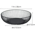 thumbnail image 4 of Jinsinto Wire table top for kitchen - black modern storage frame - 11 inch (round c), 4 of 4