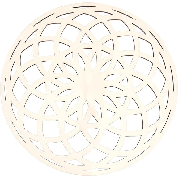 12Inch Wooden Flower of Life Sacred Geometry Wall Art Wood Wall Decor Home Meditation Wall Sculpture