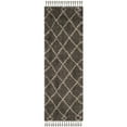 thumbnail image 4 of Safavieh MOROCCAN FRINGE SHAG 200, GREY/CREAM, 6'-7" Square, Area Rug, MFG241A-7SQ, 4 of 6