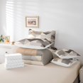 thumbnail image 4 of Erosebridal Patchwork Geometric Triangle Bedding Sets,Obstract Geometry Art Comforter Sets with Sheets,Gradient Brown Bed in a Bag Queen Size,Microfiber Bedroom Decoration Reversible,7-Piece, 4 of 6