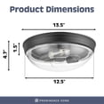 thumbnail image 3 of Prominence Home 4 Pack Madalyn 13" Flush Mount Ceiling Light Clear Glass, Bronze, 3 of 9