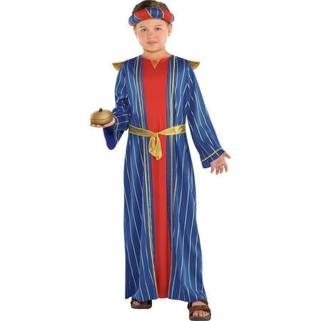 Amscan Gaspar Wise Man Christmas and Halloween Costume for Boys, Small, with Robe and Crown