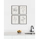 thumbnail image 5 of Arte de pared HAUS AND HUES gris floral vintage, juego de 4 con marco, 5 of 7