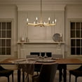 thumbnail image 2 of Wagon Wheel 8-Light Chandelier with Candle-Style Bulb Base 35.5 inches W X 9.25 inches H-Black Finish Bailey Street Home 147-Bel-4187317, 2 of 10