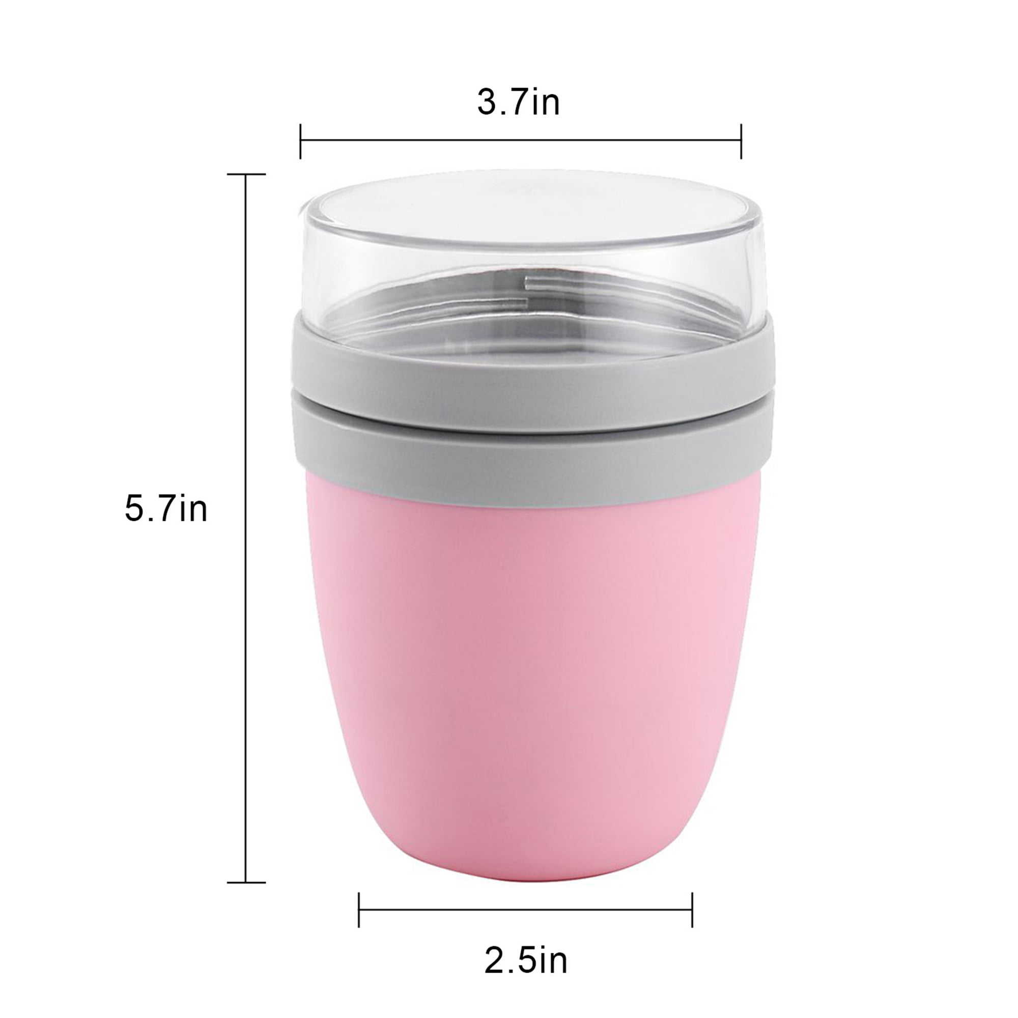Thermo Mug Yoghurt Container blue Trend Ario Cereal 2 Go Cereal Cup to Go with Spoon,Travel Mug with Insulated Milk Cooling Compartment 