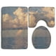 thumbnail image 1 of ABPHQTO Mar, cielo, nubes, tiempo Juego de alfombras de baño de 3 piezas Alfombra de baño Alfombra de contorno y tapa de inodoro, 1 of 2
