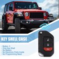 thumbnail image 2 of Unique Bargains Boîtier de Clé Télécommande 3 Boutons pour Jeep Wrangler 2018-2021, 2 of 7