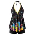 thumbnail image 1 of Tankini Talla Extra Estampado Salpicadura Pintura Rosegal Camisetas tallas grandes, 1 of 5