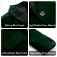 thumbnail image 5 of ETHAN 3 Pieces Boys Velvet Suit Jacket Pants Set for Wedding Prom Party Tuxedo with Kids Suspenders Green 4 Years, 5 of 8