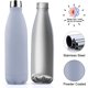 thumbnail image 4 of Botella de agua de acero inoxidable Botella de agua de doble pared sin BPA, termo aislado de 500 ml para deportes, camping, senderismo, viajes, coche, escuela, oficina, etc. JFHHH pequeña, 4 of 5
