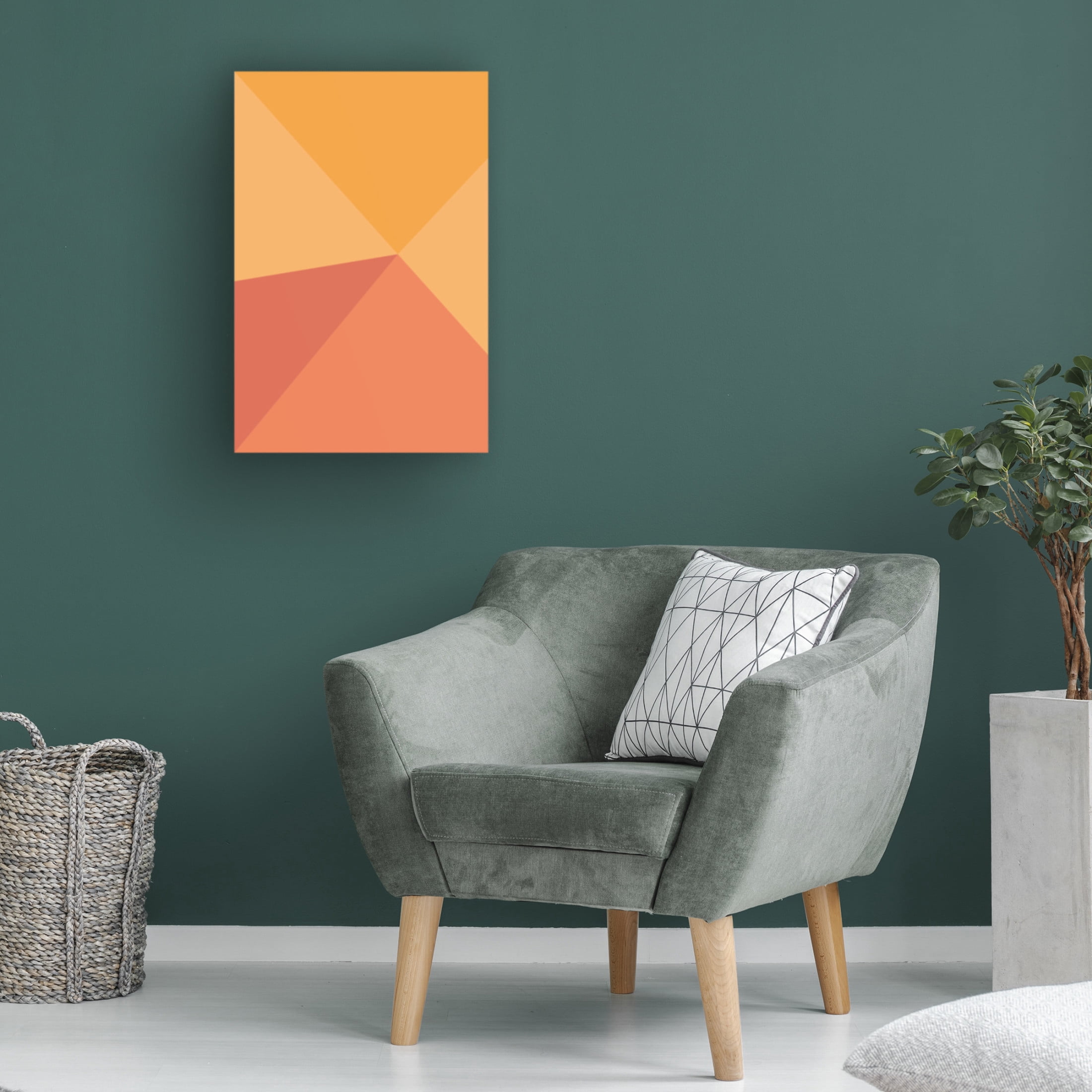 Trademark Fine Art Oju Design Four Triangles Canvas Wall Art