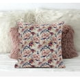 thumbnail image 3 of 18" Red Light Indigo Roses Suede Throw Pillow, 3 of 4