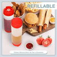 thumbnail image 4 of 16 Oz Inverted Plastic Squeeze Bottles, Refillable Tip Large Valve Dispenser Condiment Squeeze Bottle for Sauces Ketchup By PULMCheerger, 4 of 7
