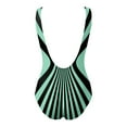 thumbnail image 5 of Huesdet Women's One Piece Swimsuit Sports Adjustable Strap Bathing Suit Color Block Ribbed High Cut Swimsuits[Mint Green,XS], 5 of 5