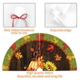thumbnail image 4 of Fall Maple Leaf Pumpkin Spider Web Tree Skirt Xmas Tree Mat Christmas Tree Ornaments Decorations Holiday Party Indoor Outdoor 30", 4 of 5