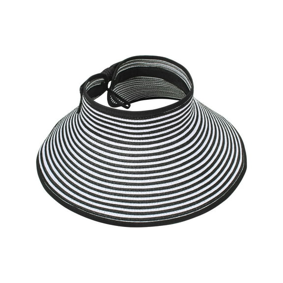 Essential for Travel Packable Beach Resort Visors - Black/White