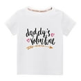 thumbnail image 1 of Pisexur Mode Mignon pour Tout-Petits Garçons Filles Couleur Unie Col Rond Saint-Valentin Imprimé Cœur Manches Courtes, 1 of 4
