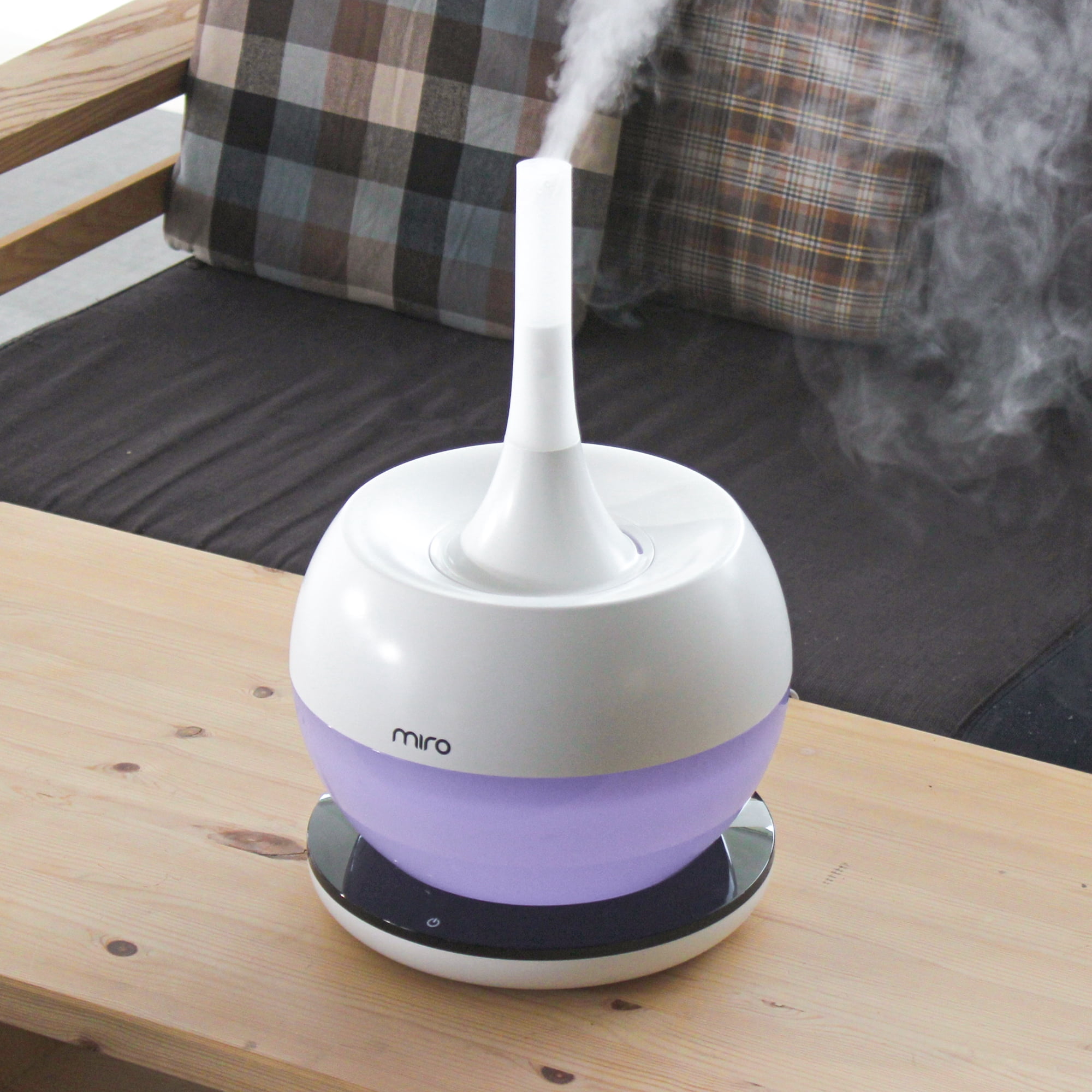 MIRO-NR08M Completely Washable Modular Sanitary Humidifier, Large room, Easy to Clean, Easy to Use, Luma Touch - Premium Cool-Mist Humidifier. Touch Control Colorful LEDs, Powerful humidification