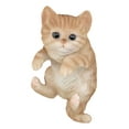 thumbnail image 2 of Lifelike Pot Pal Hanging Orange Tabby Cat Statue 8"Tall With Glass Eyes Decor, 2 of 9