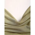 thumbnail image 5 of Multicolor Womens Sage Green Backless Ruched Bodycon Mini Dress With Ornamental Chain Plunging Neckline Spaghetti Strap, 5 of 7