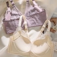 thumbnail image 6 of NIEWTR Front Closure Bras for Women No Underwire Wireless Bra Plus Size Padded Breathable Full Coverage Everyday Bra Bralette(Beige,38AB), 6 of 9