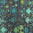 thumbnail image 1 of Ahgly Company Indoor Square Abstract Turquoise Blue Modern Area Rugs, 3' Square, 1 of 4