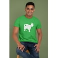 thumbnail image 2 of Old Glory Mens St. Patrick's Day Silhouette Goat Short Sleeve Graphic T Shirt, 2 of 6