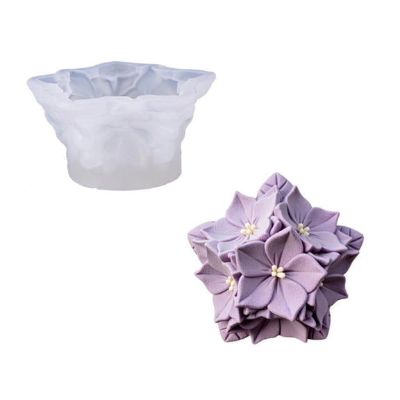 lanema 3D Flower Bouquet Design Silicone Cake Mold Easy Releases for Baking and Candle