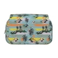 thumbnail image 2 of Kdxio Hawaiian Style for Double Compartment Pen Case Oxford Organizer with Zipper Pockets for Students Artists, 2 of 7
