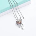 thumbnail image 4 of Cremation Jewelry Dream Catcher Urn Necklaces for Ashes Flower Feather Keepsake Memorial Hollow Pendant for Women Men, 4 of 5