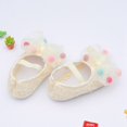thumbnail image 5 of Baby Girls Ballet Dress Shoes - Mary Jane Soft Sole Bowknot Toddler Moccasins, 5 of 6