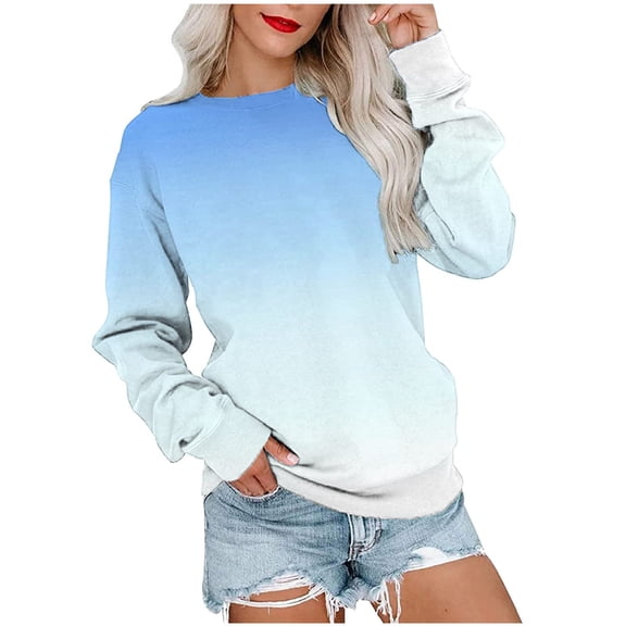 Aoochasliy Valentine's Day Womens Tops Long Sleeve Shirts Spring Fall Clothes Casual Printed Loose T-shirt Blouse Round Neck Tops Sweatshirt Hoodies