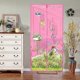 thumbnail image 2 of Cortina de malla magnética para puerta, duradera y resistente, mosquitera, manos libres, 90 x 210 cm, color rosa, 2 of 2