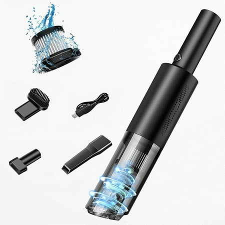 

HiKiNS Handheld Vacuum Cleaner Cordless - Portable Mini Car Vacuums Rechargeable Hand Vac with Crevice Tools for Wet&Dry Dirts Pet Hair Home and Car