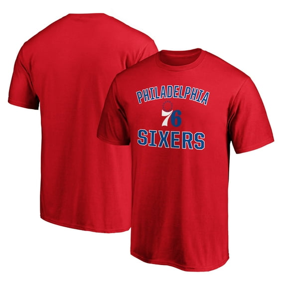 Men's Red Philadelphia 76ers Victory Arch T-Shirt