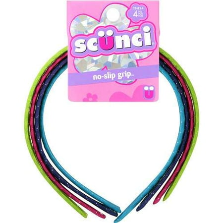 Conair Scunci Kids No-Slip Wavy Headband, 4 Pack
