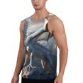 thumbnail image 2 of KLL Mountain White Dragon Print Men's Muscle Gym Workout Stringer Tank Tops Bodybuilding Fitness T-Shirts Tank Tops Men-4X-Large, 2 of 7