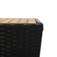 thumbnail image 5 of vidaXL Tea Table Black 16.3"x16.3"x16.9" Poly Rattan and Solid Acacia Wood, 5 of 5