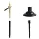 thumbnail image 4 of Lámpara solar de vela con enchufe de tierra para exteriores, decoración de jardín, lámpara LED de vela de poste largo, 4 unidades, para patio, 4 of 9