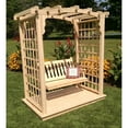 thumbnail image 1 of A &amp; L Furniture Cambridge 7.5 ft. High Wood Arbor with Deck and Swing, 1 of 1