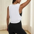 thumbnail image 6 of AherBiu Workout Tops for Women Crop Tank Top Sleeveless Crewneck Stretch Comfy Basic Tees Tshirts Camisole, 6 of 6