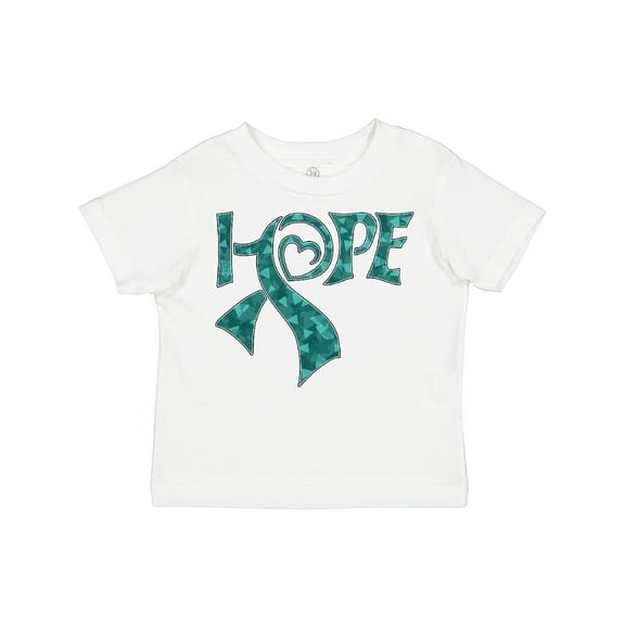 Inktastic Hope- Teal Ribbon for Awareness of Ovarian Cancer Boys or Girls Toddler T-Shirt