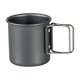 thumbnail image 1 of Taza de café para acampar, aleación de aluminio, ligera con asas plegables, vasos gris Zulema Taza Senderismo, 1 of 8
