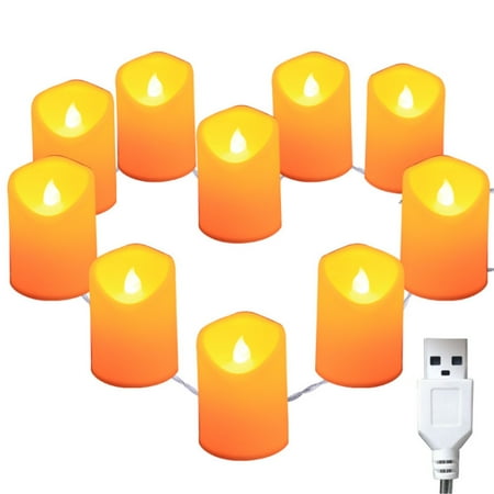 

Hfyihgf Usb Marriage Proposal Arrangement Led Electronic Candle Light String 1.5Metres